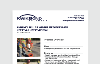 KBP 204 P Seal: High Molecular Weight Methacrylate Healer Sealer Overview Sheet