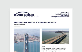 PPC 1121: Polyester Polymer Concrete Overview Sheet